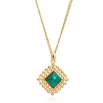 Malachite Necklace - Corail Blanc
