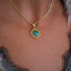 Malachite Necklace - Corail Blanc