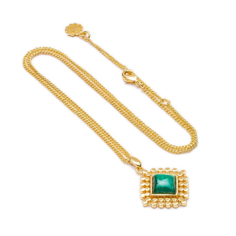 Malachite Necklace - Corail Blanc