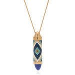 Totem Bullet Necklace in Blue - Corail Blanc