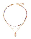 Pivoine Necklace in Gold - Corail Blanc
