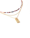 Pivoine Necklace in Gold - Corail Blanc