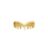Etrusca Simple Wave Ring - Corail Blanc
