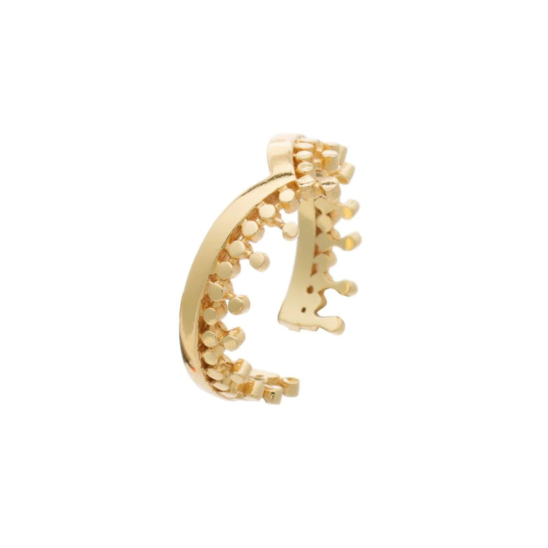 Etrusca Simple Wave Ring - Corail Blanc
