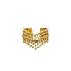 Etrusca Wide Wave Ring - Corail Blanc
