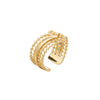 Etrusca Wide Wave Ring - Corail Blanc