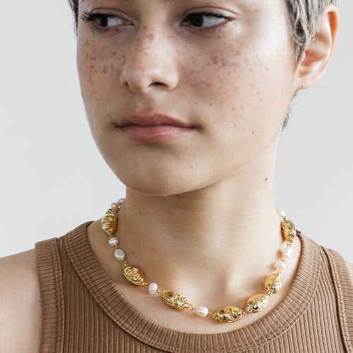 Ritui Necklace in Gold - Corail Blanc
