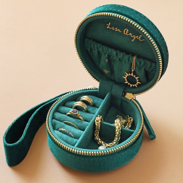 Teal Starry Night Jewelry Box - Corail Blanc