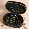 Starry Night Oval Jewelry Box in Black - Corail Blanc
