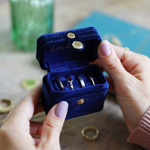Ring Starry Night Jewelry Box in Navy - Corail Blanc