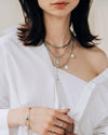 Botani Necklace in Silver - Corail Blanc