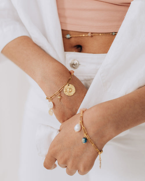 Swell Bracelet in Gold - Corail Blanc