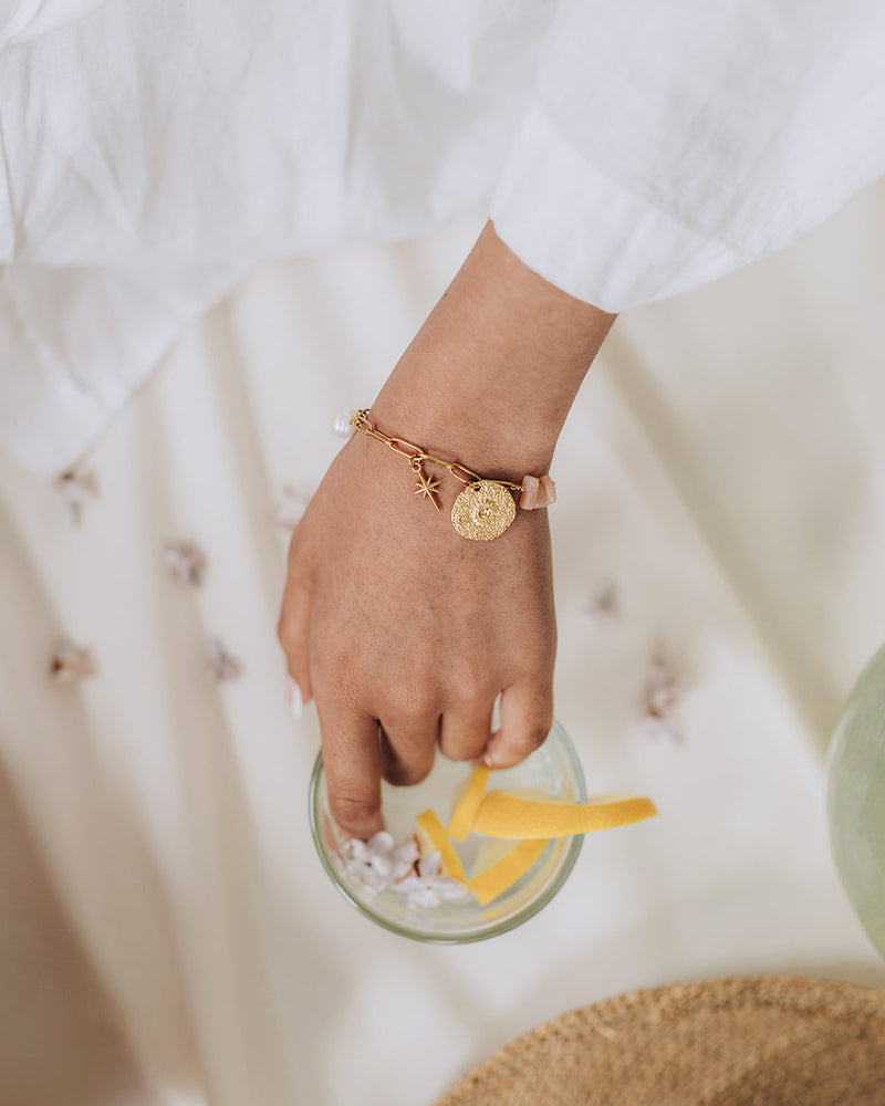 Swell Bracelet in Gold - Corail Blanc