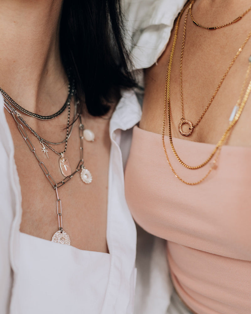 Botani Necklace in Silver - Corail Blanc