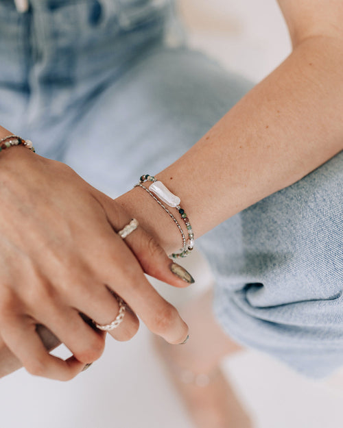 Giardino Bracelet in Silver - Corail Blanc
