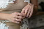 Pavé Chain Ring in Gold - Corail Blanc