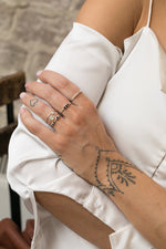 SKY Single Stone in Silver - Corail Blanc