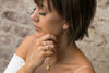 SKY Single Stone in Silver - Corail Blanc