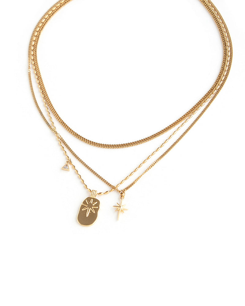 Paola Necklace in Gold - Corail Blanc