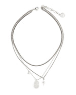 Paola Necklace in Silver - Corail Blanc