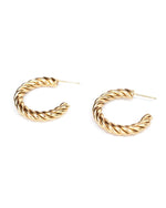 Spin Hoop Earrings in Gold - Corail Blanc