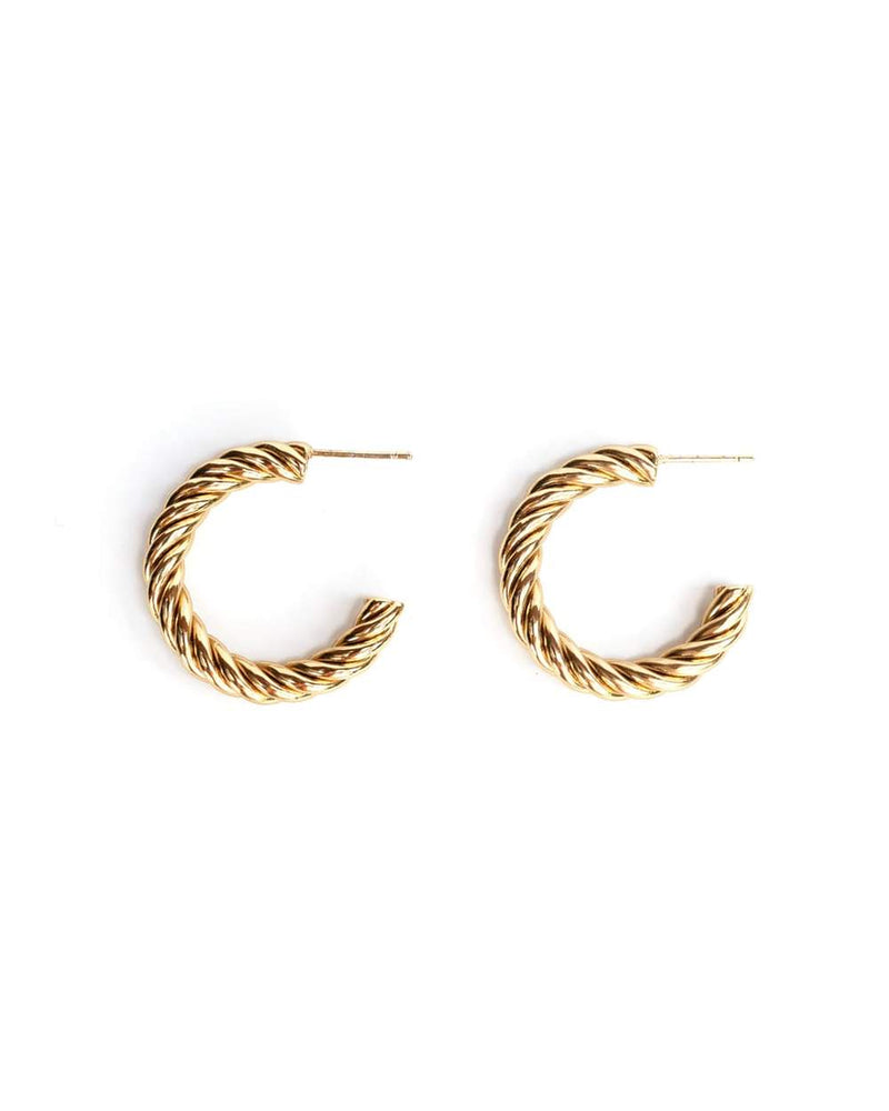 Spin Hoop Earrings in Gold - Corail Blanc