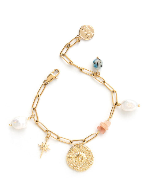 Swell Bracelet in Gold - Corail Blanc