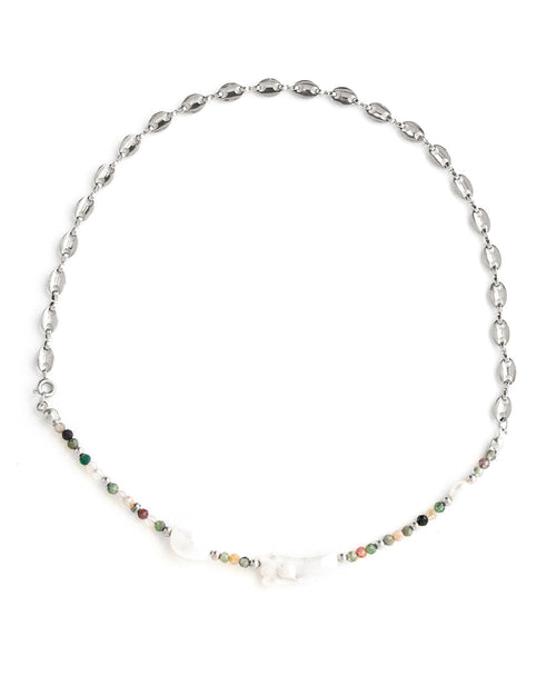 Verger Necklace in Silver - Corail Blanc