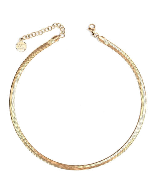 Cobra Necklace in Gold - Corail Blanc