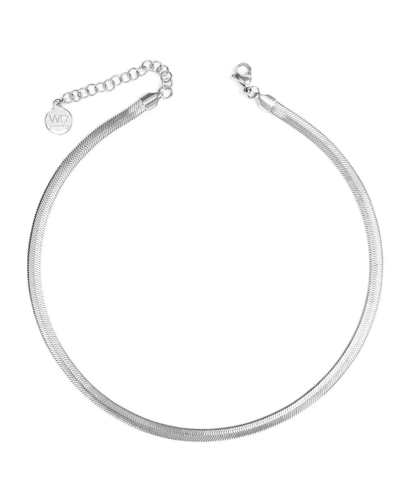 Cobra Necklace in Silver - Corail Blanc