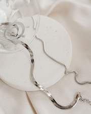 Cobra Necklace in Silver - Corail Blanc