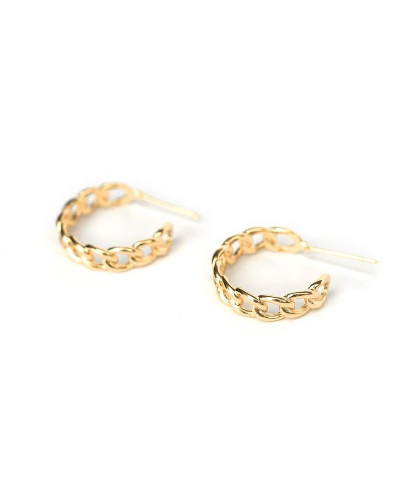 Cubano Hoop Earrings in Gold - Corail Blanc