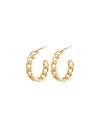 Cubano Hoop Earrings in Gold - Corail Blanc