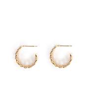 Cubano Hoop Earrings in Gold - Corail Blanc