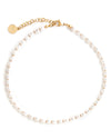 Filet Pearl Necklace in Gold - Corail Blanc