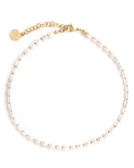 Filet Pearl Necklace in Gold - Corail Blanc