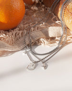 Paola Necklace in Silver - Corail Blanc