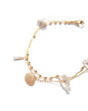 Shelly Anklet in Gold - Corail Blanc