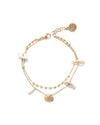 Shelly Anklet in Gold - Corail Blanc