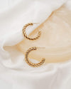 Spin Hoop Earrings in Gold - Corail Blanc