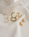 Cubano Hoop Earrings in Gold - Corail Blanc