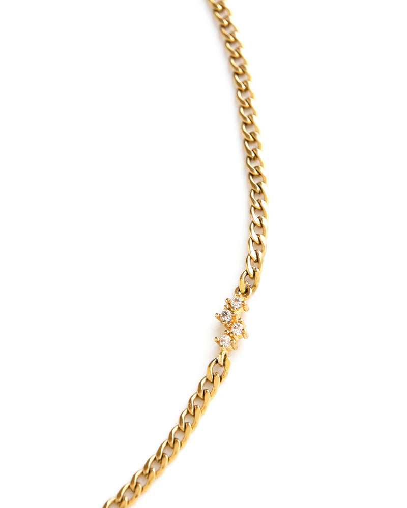 Strada Necklace in Gold - Corail Blanc