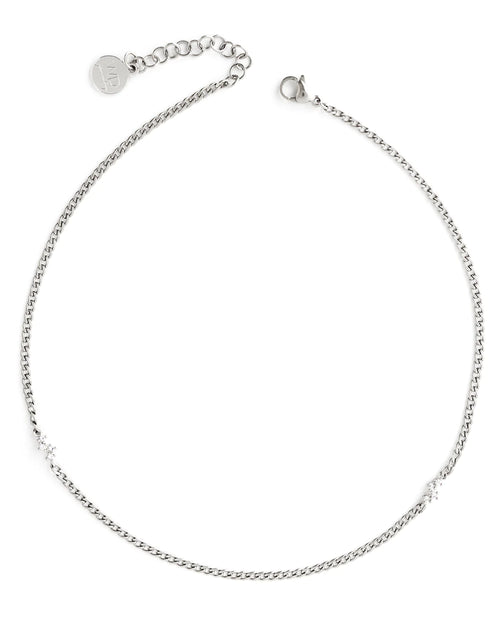 Strada Necklace in Silver - Corail Blanc