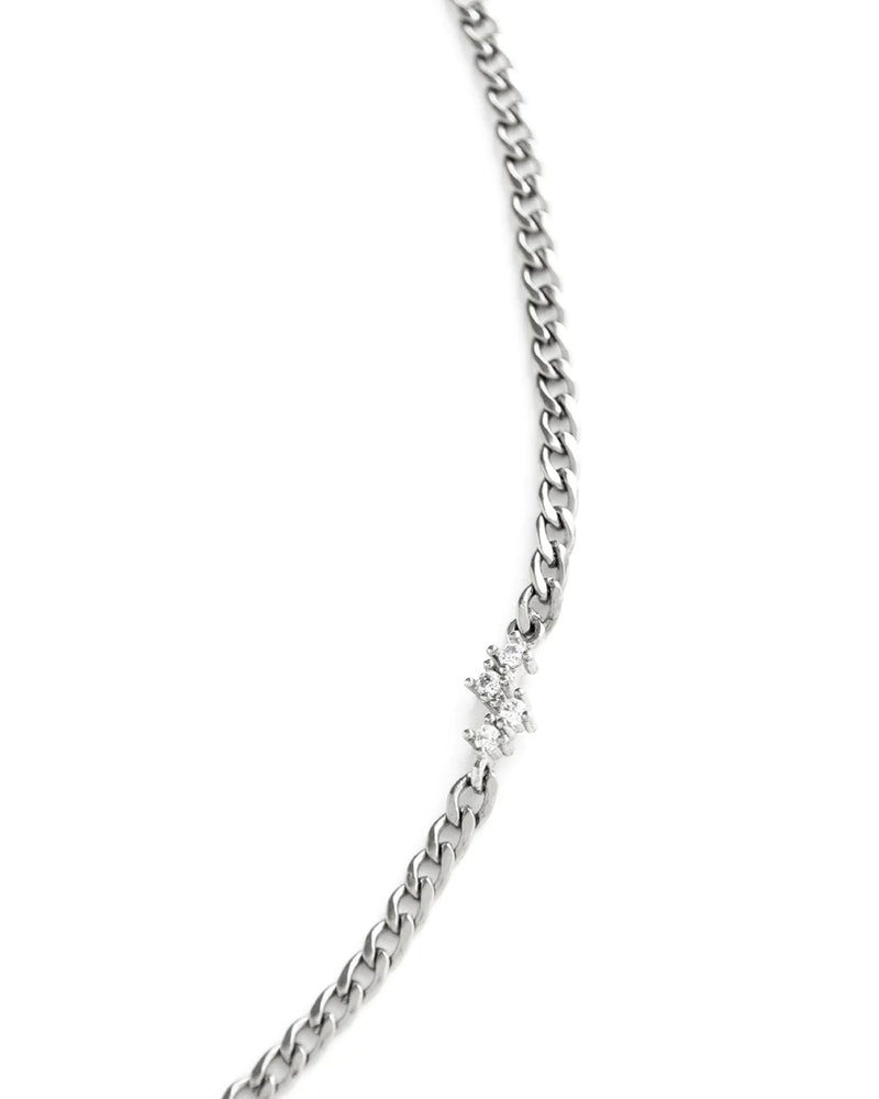 Strada Necklace in Silver - Corail Blanc