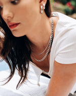 Strada Necklace in Silver - Corail Blanc