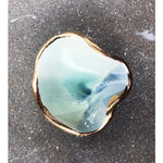Mermaid Jewelry Dish in Ocean with 22K Gold - Corail Blanc