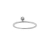 SKY Single Stone in Silver - Corail Blanc