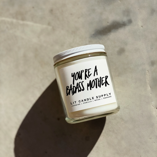 Your're a badass Mother - Soy wax candle - Corail Blanc