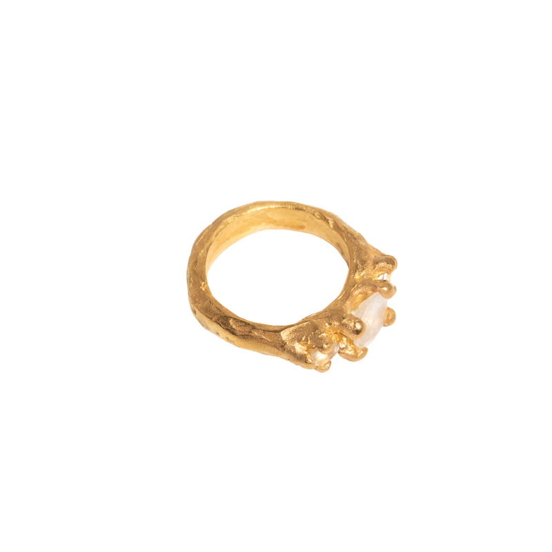 Orbit Ring - Corail Blanc