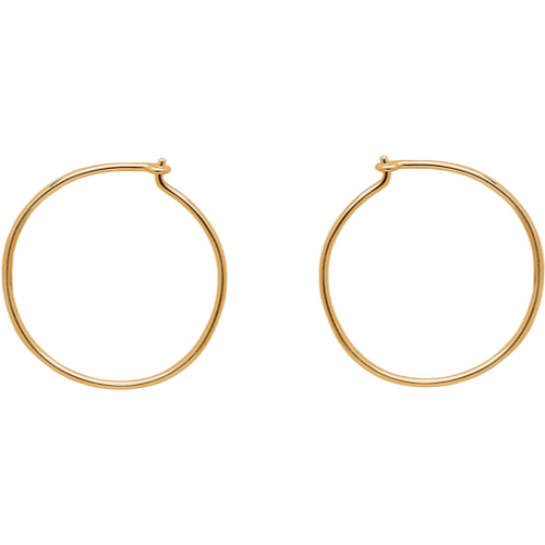 Alice Hoops in Gold - Corail Blanc